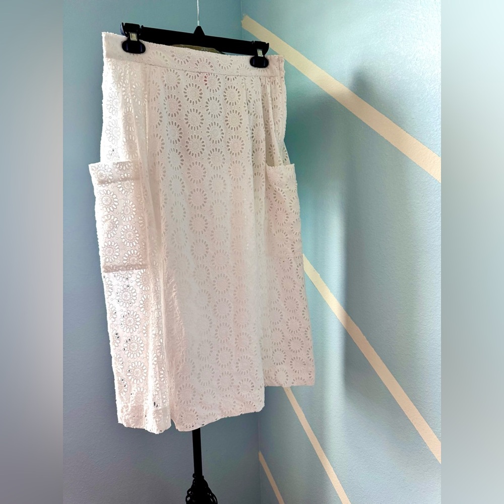 Lilly Pulitzer White Eyelet A-Line Skirt